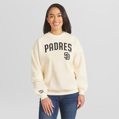MLB San Diego Padres WEAR by Erin Andrews Women's Heavyweight Crew Neck Sweatshirt