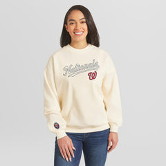 MLB Washington Nationals WEAR by Erin Andrews Women's Heavyweight Crew Neck Sweatshirt