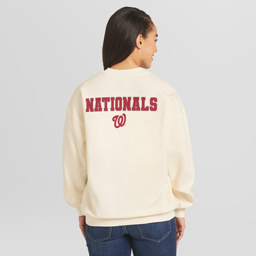MLB Washington Nationals WEAR by Erin Andrews Women's Heavyweight Crew Neck Sweatshirt