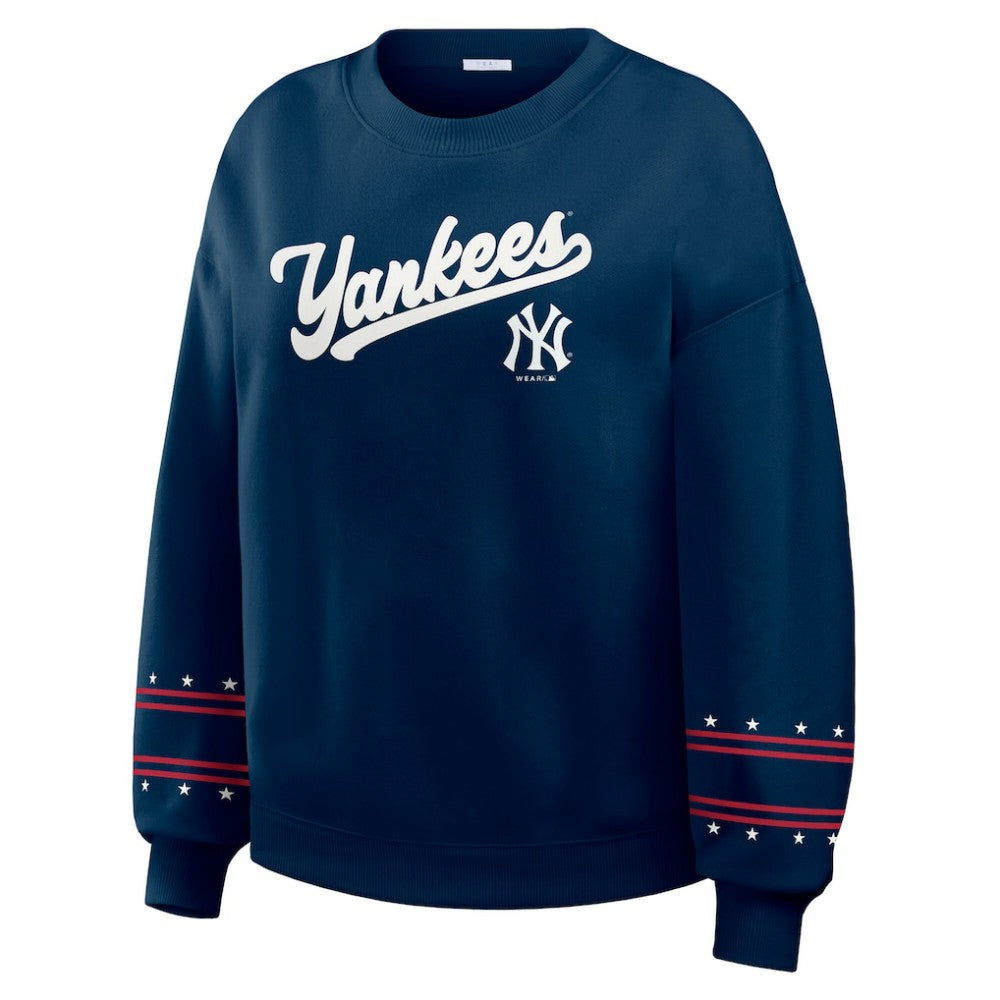 MLB New York Yankees WEAR by Erin Andrews Women's Americana Heavyweight Fleece Sweatshirt