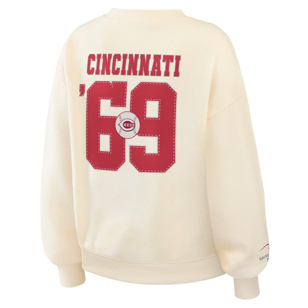 MLB Cincinnati Reds WEAR by Erin Andrews Women's Heavyweight Crew Neck Sweatshirt