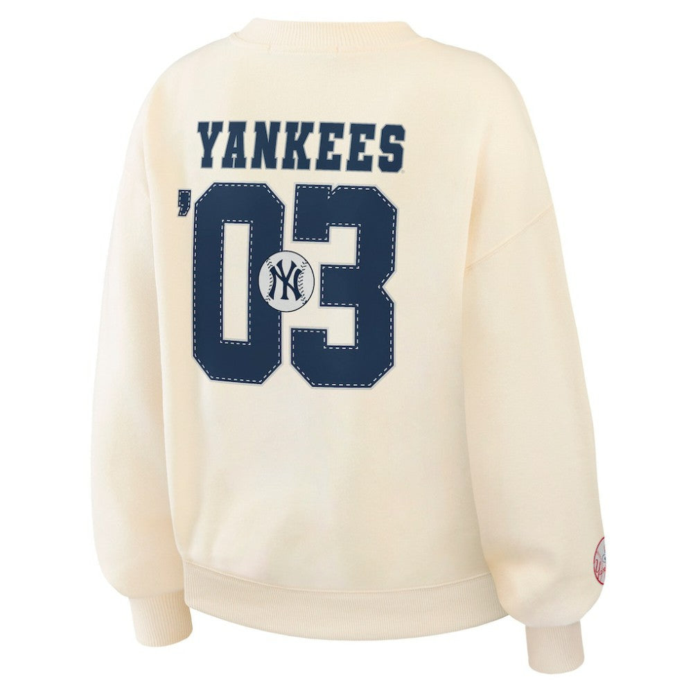 MLB New York Yankees WEAR by Erin Andrews Women's Heavyweight Crew Neck Sweatshirt