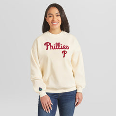 MLB Philadelphia Phillies WEAR by Erin Andrews Women's Heavyweight Crew Neck Sweatshirt