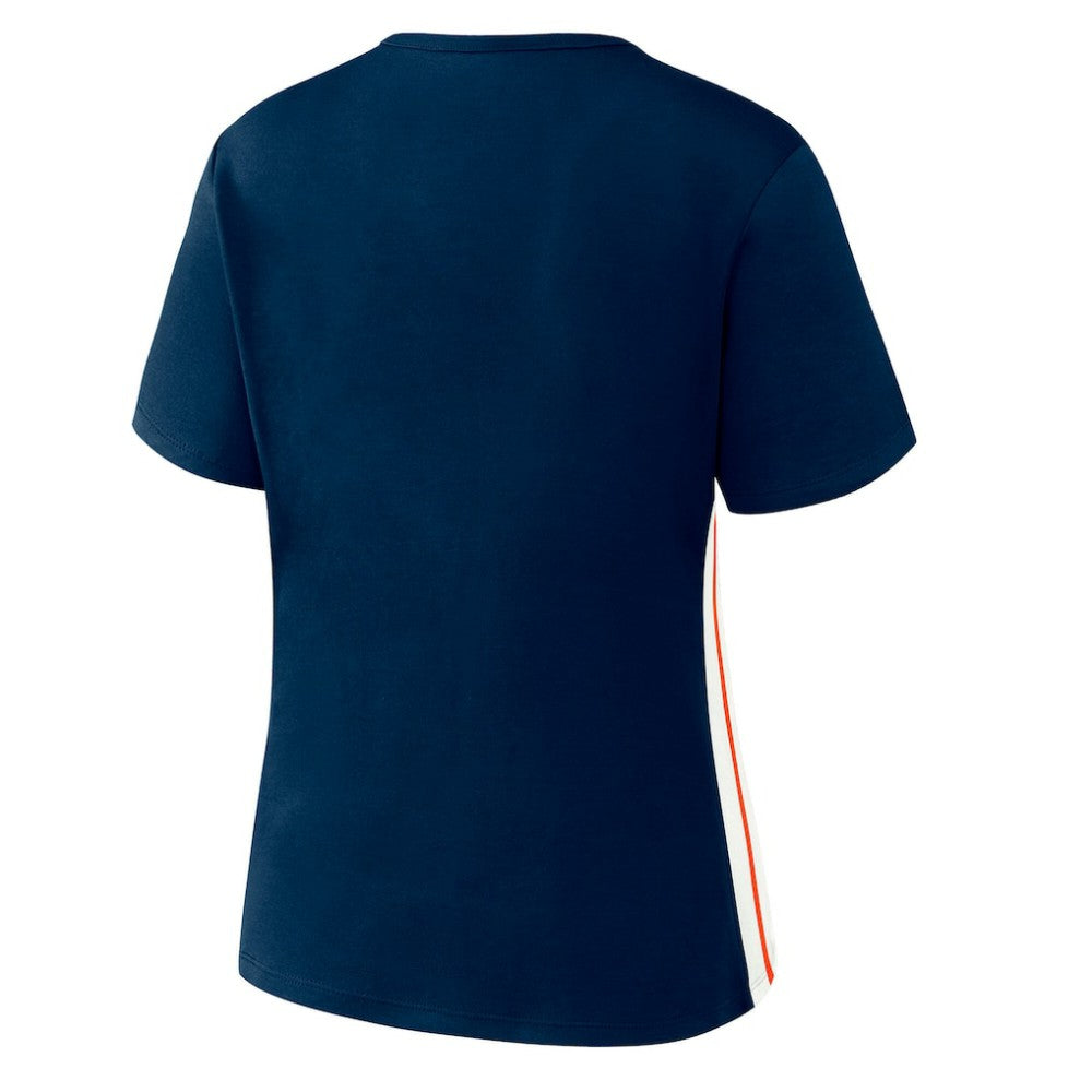 MLB Detroit Tigers WEAR by Erin Andrews Women's Notch Neck Cropped T-Shirt