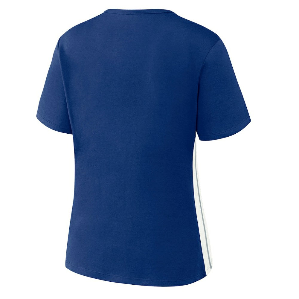 MLB Los Angeles Dodgers WEAR by Erin Andrews Women's Notch Neck Cropped T-Shirt