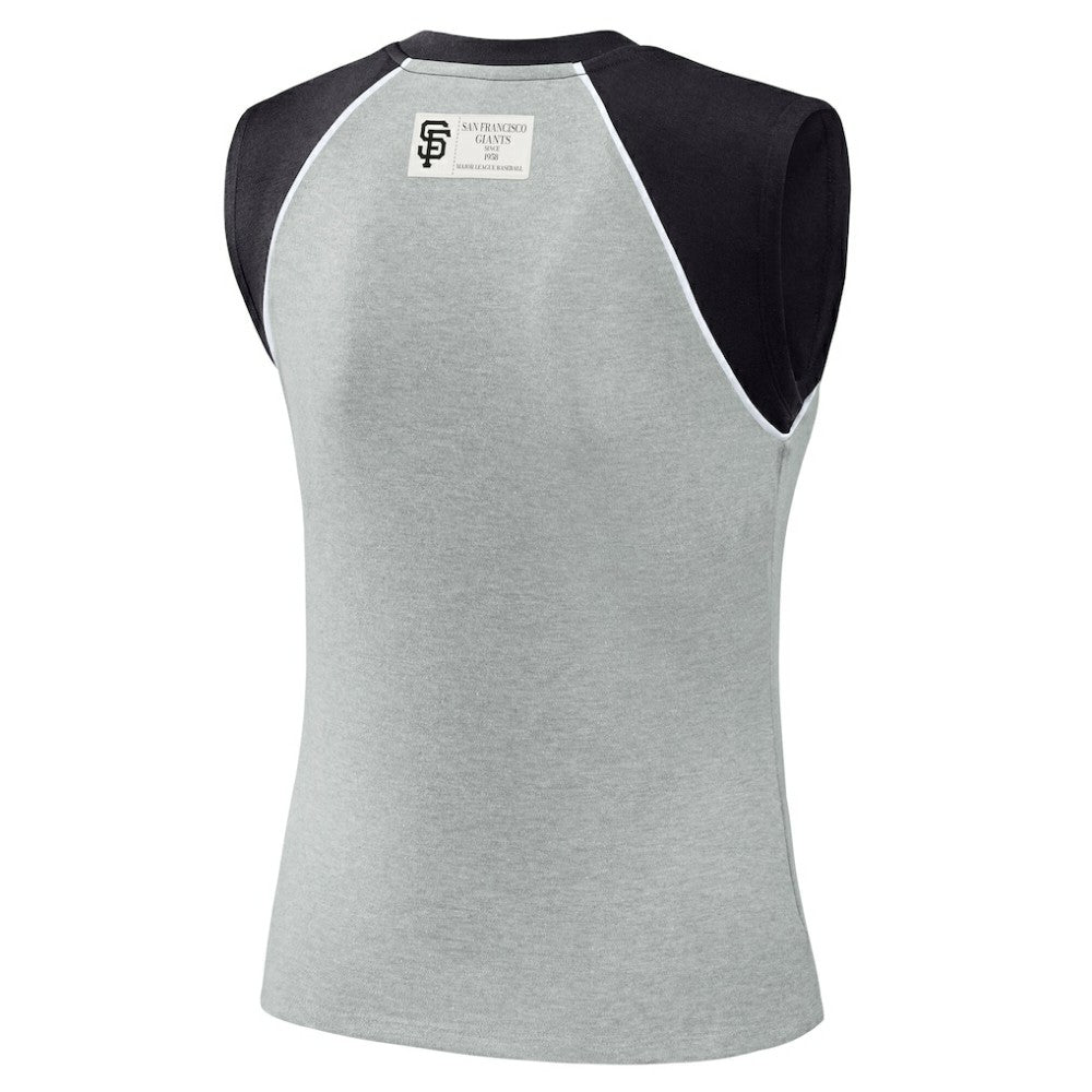 MLB San Francisco Giants WEAR by Erin Andrews Women's Cropped Raglan Tank Top