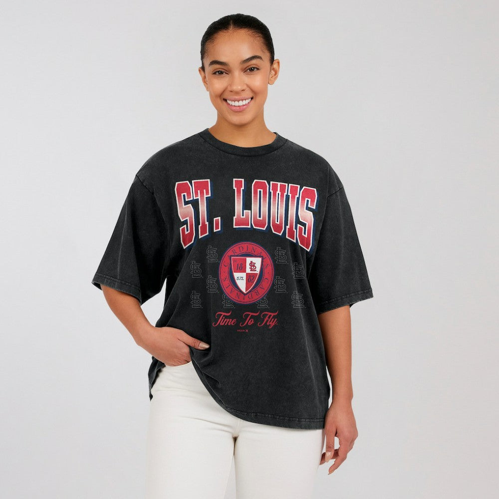 MLB St. Louis Cardinals WEAR by Erin Andrews Women's Oversized Boyfriend T-Shirt