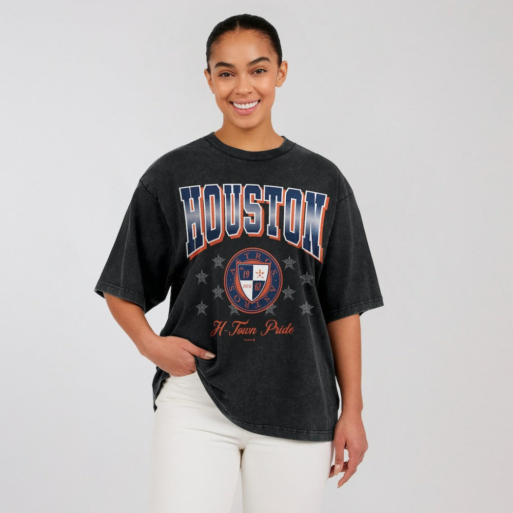 MLB Houston Astros WEAR by Erin Andrews Women's Oversized Boyfriend T-Shirt