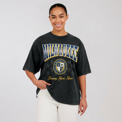 MLB Milwaukee Brewers WEAR by Erin Andrews Women's Oversized Boyfriend T-Shirt