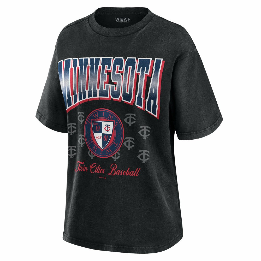 MLB Minnesota Twins WEAR by Erin Andrews Women's Oversized Boyfriend T-Shirt