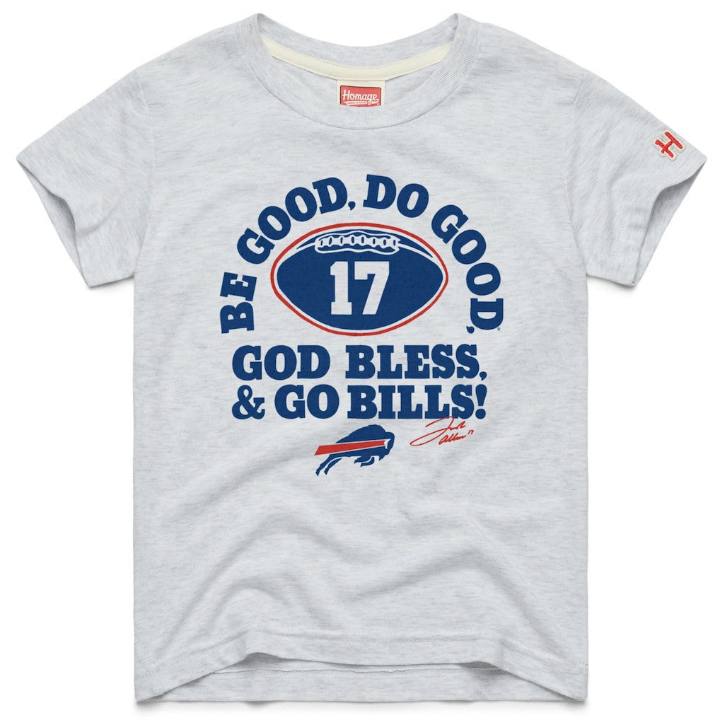 Josh Allen  Homage Youth Be Good Do Good Signature Tri-Blend T-Shirt - Buffalo Bills
