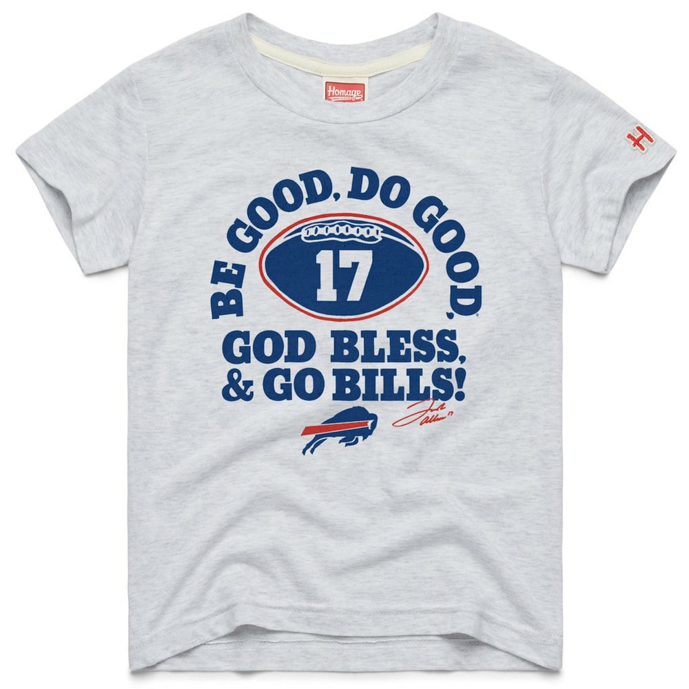 Josh Allen  Homage Youth Be Good Do Good Signature Tri-Blend T-Shirt - Buffalo Bills