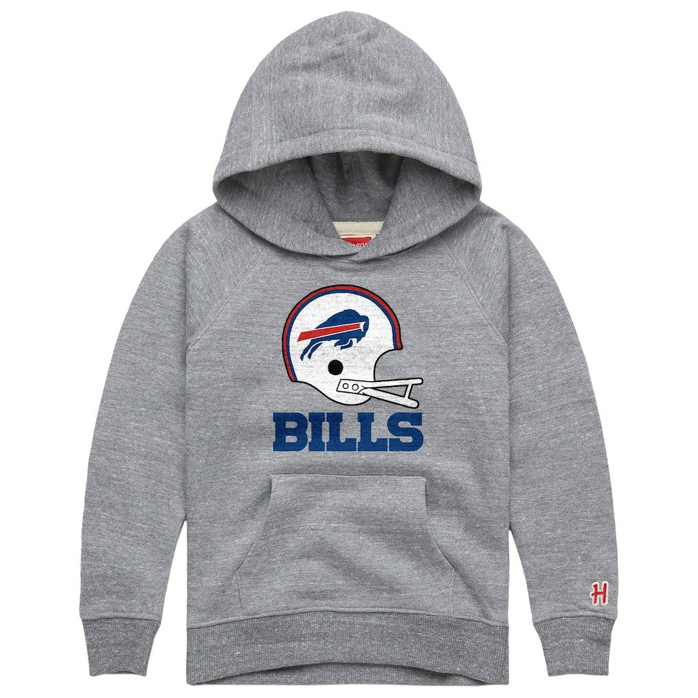 Homage Youth Big Helmet Tri-Blend Hoodie - Buffalo Bills