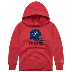 Homage Youth Big Helmet Tri-Blend Hoodie - Houston Texans