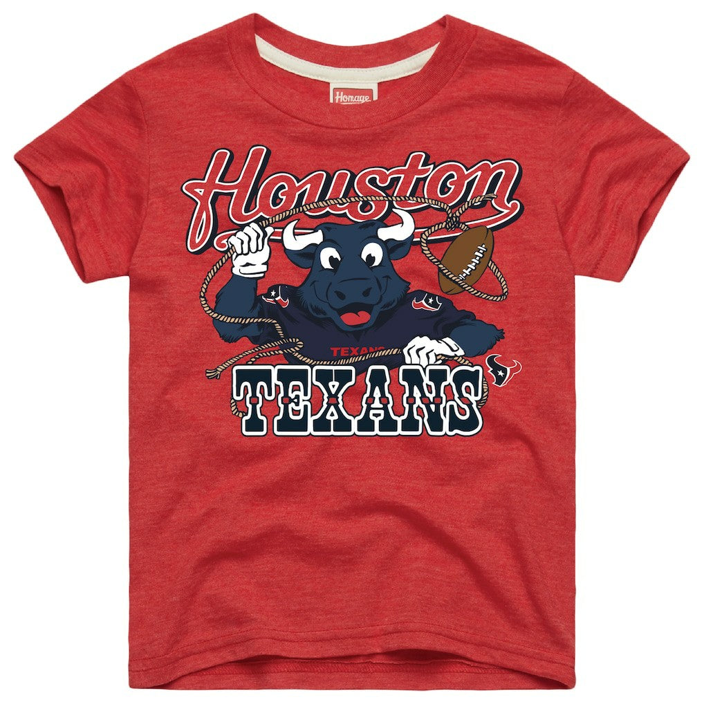 Homage Youth Toro Lasso Tri-Blend T-Shirt - Houston Texans