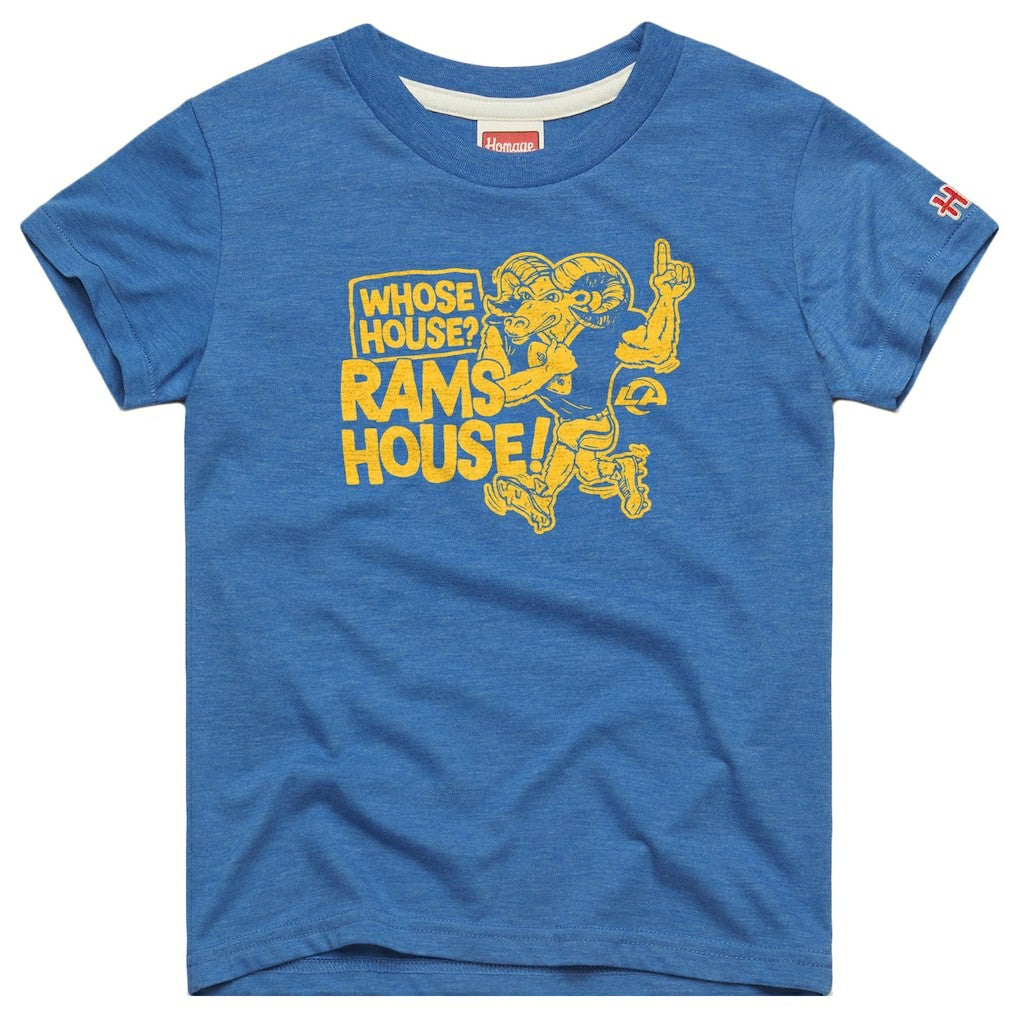 Homage Youth Whose House Mascot Tri-Blend T-Shirt - Los Angeles Rams