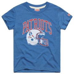 Homage Youth Helmet Retro Tri-Blend T-Shirt - New England Patriots