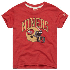 Homage Youth Helmet Retro Tri-Blend T-Shirt - San Francisco 49ers
