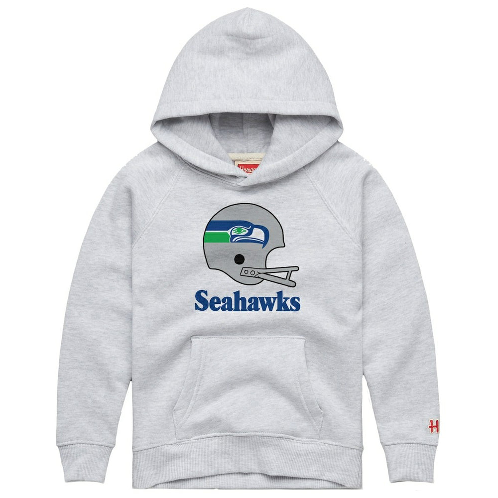 Homage Youth Big Helmet Tri-Blend Hoodie - Seattle Seahawks