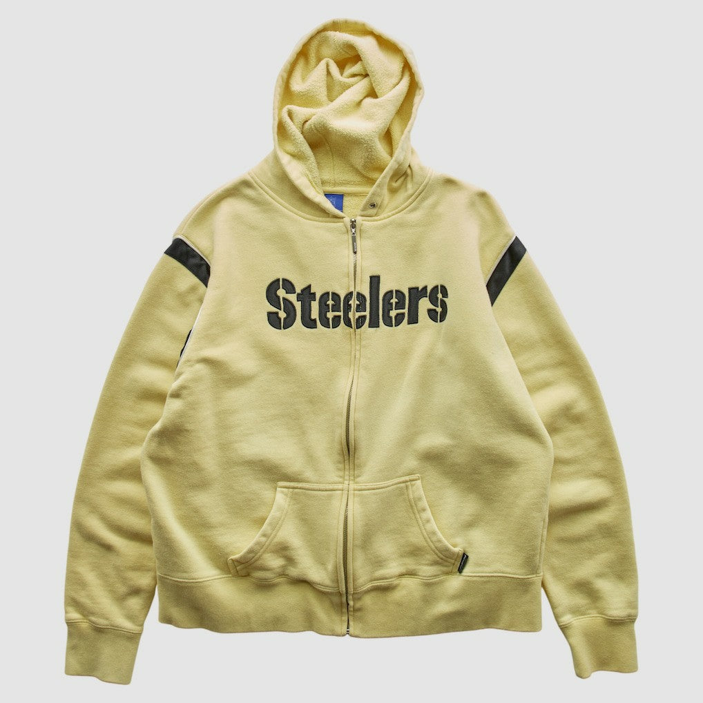 Reebok 2000s Hooded Full Zip Sweatshirt - Pittsburgh Steelers
