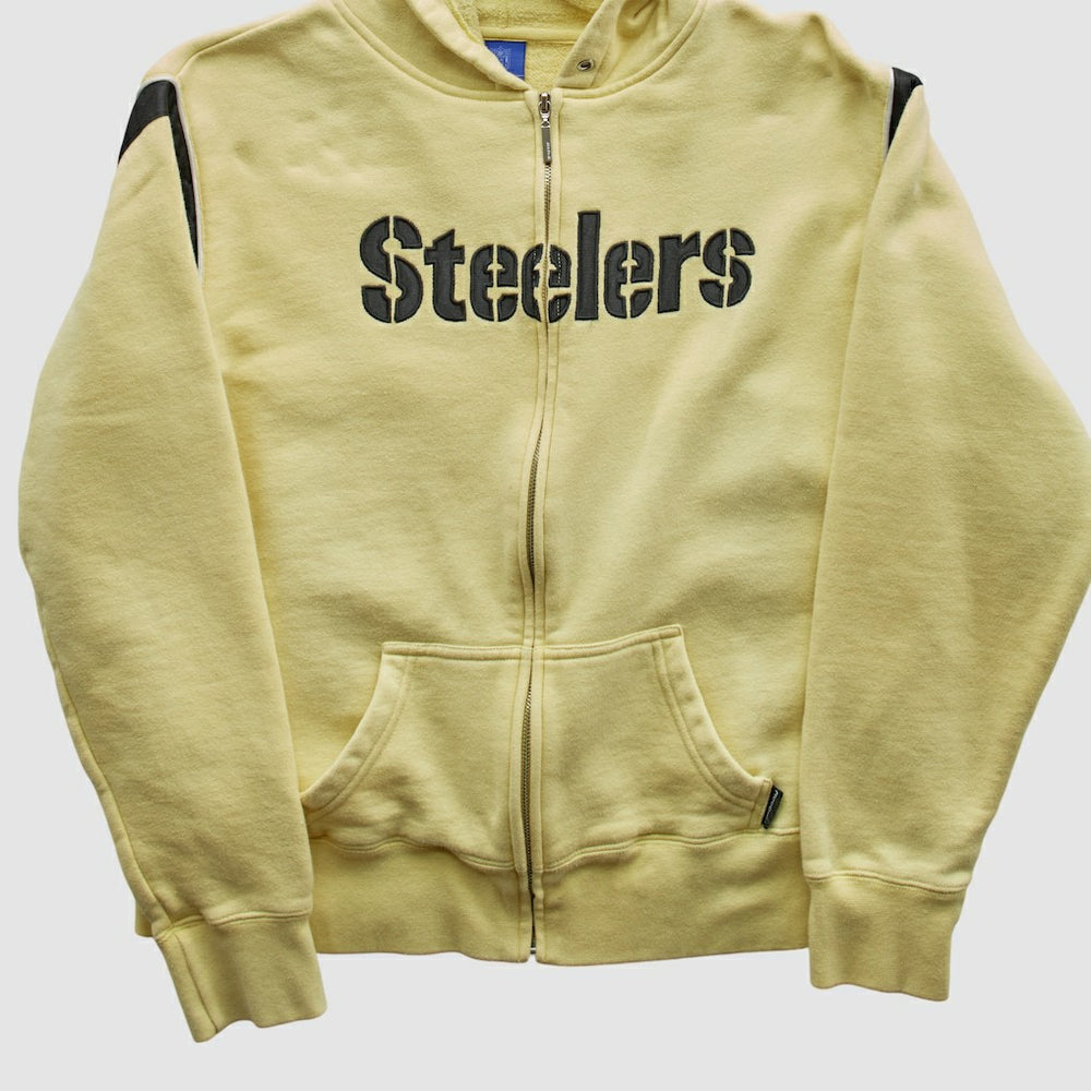 Reebok 2000s Hooded Full Zip Sweatshirt - Pittsburgh Steelers