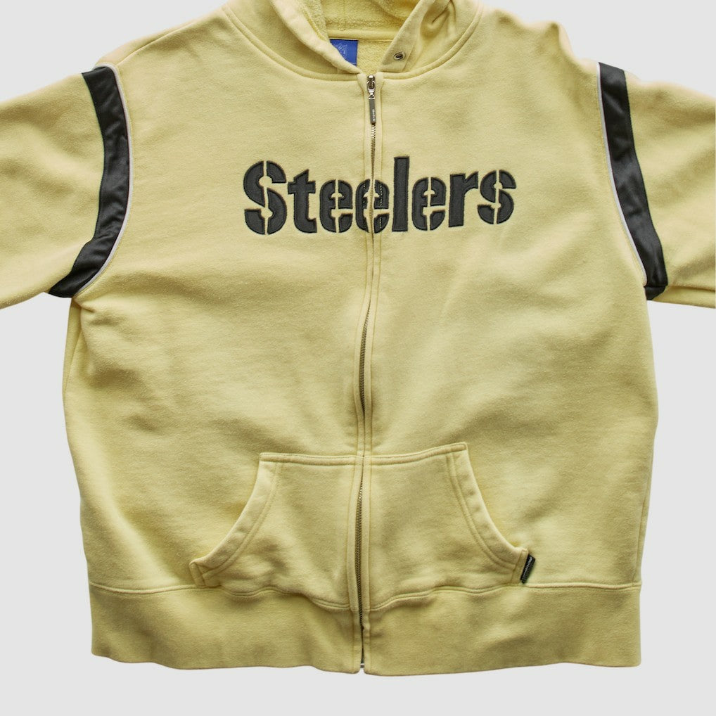 Reebok 2000s Hooded Full Zip Sweatshirt - Pittsburgh Steelers