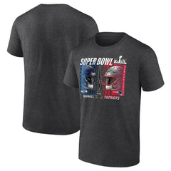 vs. Seattle Seahawks Super Bowl LX Big & Tall Final Battle Dueling T-Shirt - New England Patriots
