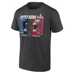 vs. Seattle Seahawks Super Bowl LX Big & Tall Final Battle Dueling T-Shirt - New England Patriots