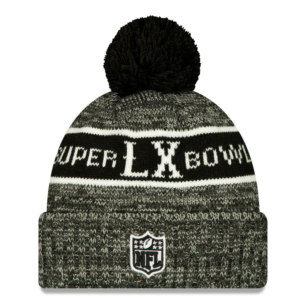 Super Bowl LX Cuffed Knit Hat with Pom - New England Patriots