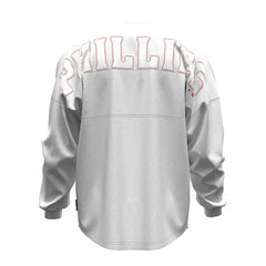 MLB Philadelphia Phillies Fanatics Women's Baseball Stitch Spirit Jersey Long Sleeve T-Shirt