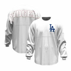 MLB Los Angeles Dodgers Fanatics Women's Baseball Stitch Spirit Jersey Long Sleeve T-Shirt