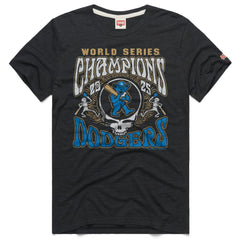 MLB Los Angeles Dodgers x Grateful Dead Homage 2026 Gold Collection Label Tri-Blend T-Shirt