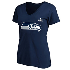 Jaxon Smith-Njigba  Women's Super Bowl LX Patch Plus Size Name & Number V-Neck T-Shirt - Seattle Seahawks