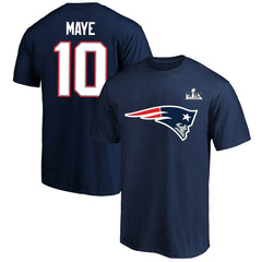Drake Maye  Super Bowl LX Patch Big & Tall Name & Number T-Shirt - New England Patriots