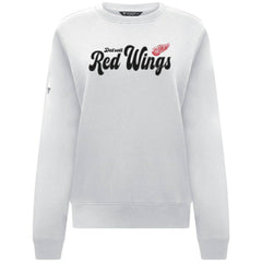 NHL White Detroit Red Wings Levelwear Women's Yvette Big Script Tri-Blend Sweatshirt