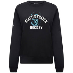 NHL Black Seattle Kraken Levelwear Women's Yvette Limelight Big Letter Sweatshirt