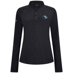 NHL Black Utah Mammoth Levelwear Women's Spike Raglan Quarter-Zip Top