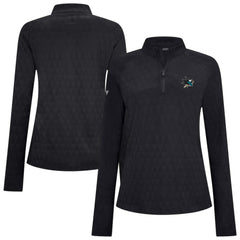 NHL Black San Jose Sharks Levelwear Women's Spike Raglan Quarter-Zip Top