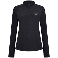 NHL Black San Jose Sharks Levelwear Women's Spike Raglan Quarter-Zip Top
