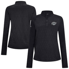 NHL Black Los Angeles Kings Levelwear Women's Spike Raglan Quarter-Zip Top