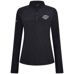 NHL Black Los Angeles Kings Levelwear Women's Spike Raglan Quarter-Zip Top
