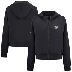 NHL Black Nashville Predators Levelwear Women's Judd Raglan Full-Zip Hoodie