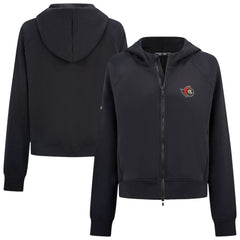 NHL Black Ottawa Senators Levelwear Women's Judd Raglan Full-Zip Hoodie
