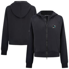 NHL Black San Jose Sharks Levelwear Women's Judd Raglan Full-Zip Hoodie