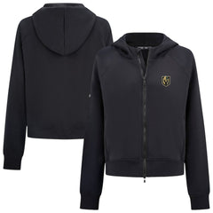 NHL Black Vegas Golden Knights Levelwear Women's Judd Raglan Full-Zip Hoodie