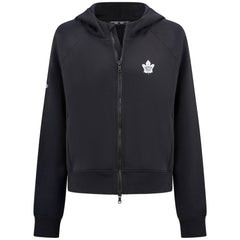 NHL Black Toronto Maple Leafs Levelwear Women's Judd Raglan Full-Zip Hoodie