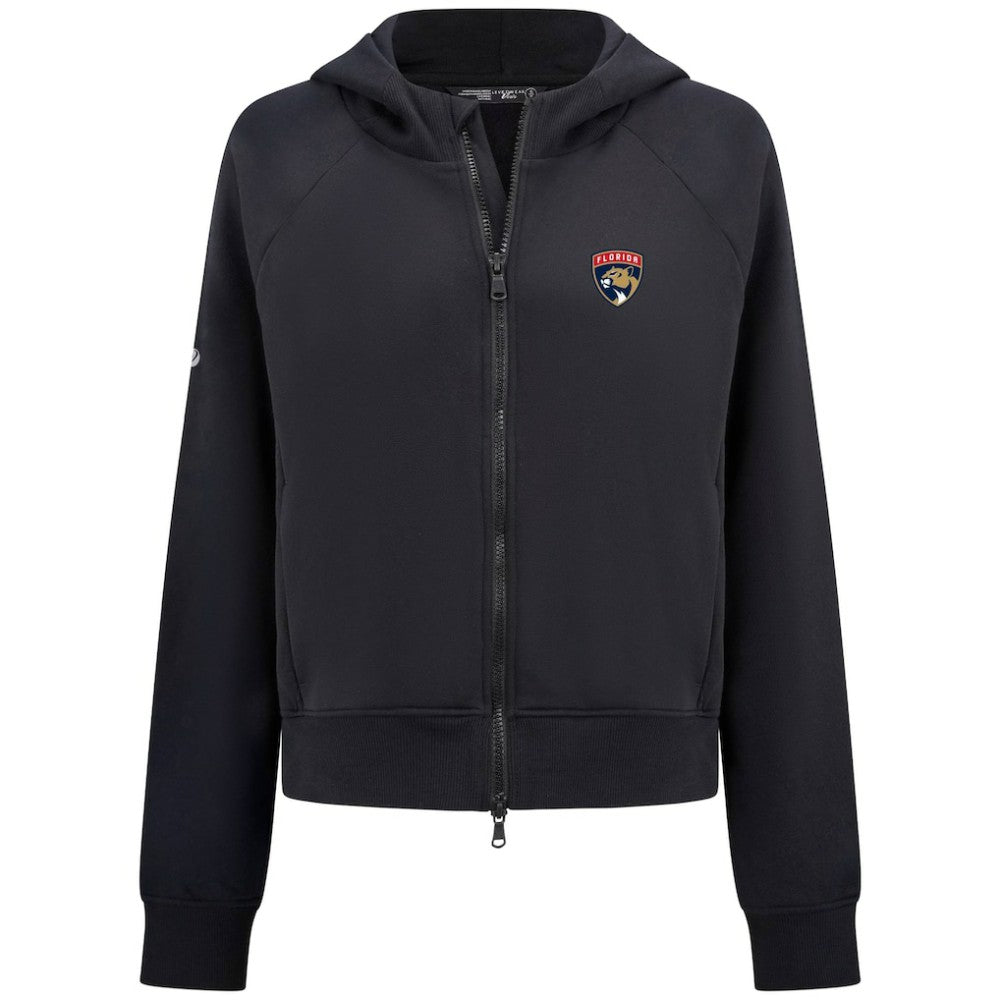 NHL Black Florida Panthers Levelwear Women's Judd Raglan Full-Zip Hoodie
