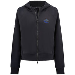NHL Black Vancouver Canucks Levelwear Women's Judd Raglan Full-Zip Hoodie