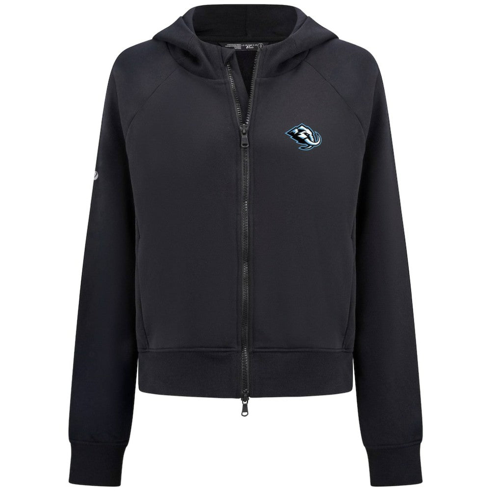 NHL Black Utah Mammoth Levelwear Women's Judd Raglan Full-Zip Hoodie