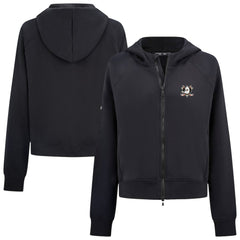 NHL Black Anaheim Ducks Levelwear Women's Judd Raglan Full-Zip Hoodie